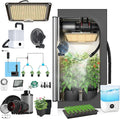 Upgrade Integrated Auto Grow Tent Kit Complete Kit, S1000 LED Grow Light by TopoGrow