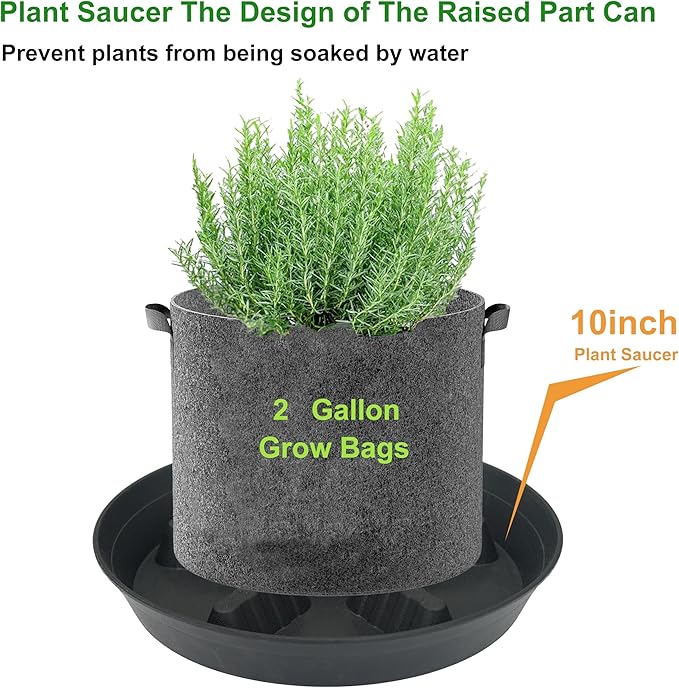 4 Pack Plant Saucer 10 inch, 8 12 14 17 inch, Plant Stand Plastic Plant Saucers - Image 4