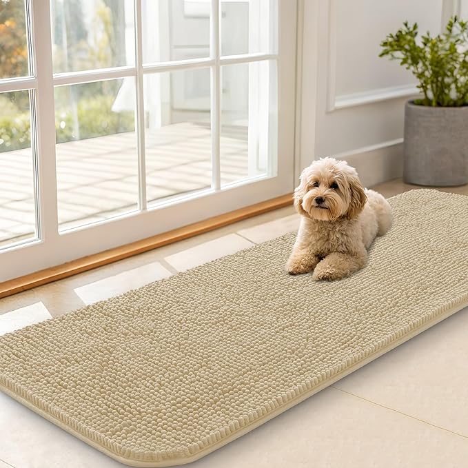 OLANLY Dog Door Mat for Muddy Paws 59x20, Absorbs Moisture and Dirt, Absorbent by OLANLY