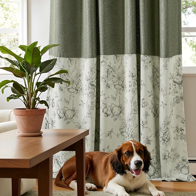 jinchan Faux Linen Blackout Curtains 84 Inch Length - Image 4