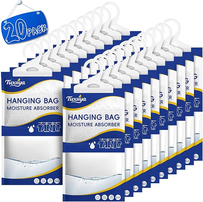 Moisture Absorbers 20 Pack, Hanging Closet Dehumidifier Bags, Moisture by Unknown