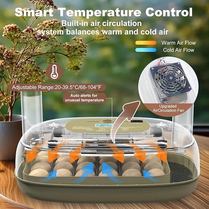 Incubators for Hatching Eggs, Smart 24 Egg Incubator - Image 4