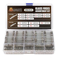 MADCATZ 250 Pcs 15 Values Fast Blow Glass Fuses Assortment Kit 250V 5x20mm 1A by MADCATZ