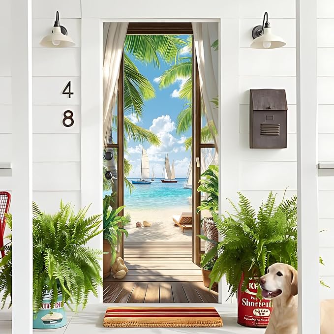 3D Door Decals Stickers Peel Stick Wall Murals Vinyl Wallpaper Self-Adhesive - Image 4