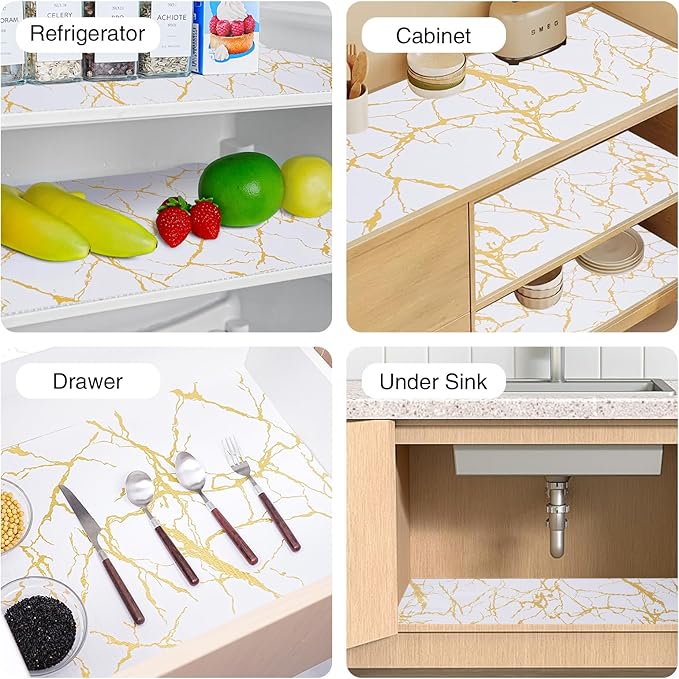 Drawer and Shelf Liner for Kitchen Cabinet, Non-Adhesive Cabinet Liner 12in x - Image 8