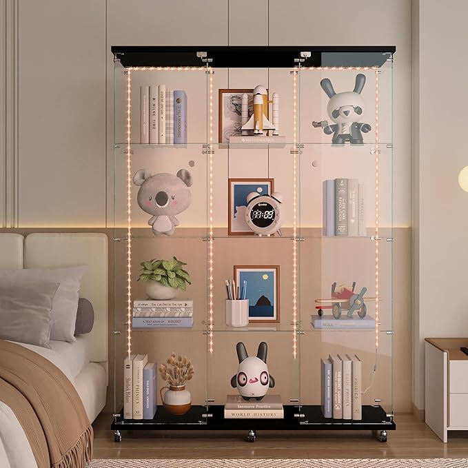 Yoluckea 4-Tier Glass Display Cabinet Extra Large - Image 6