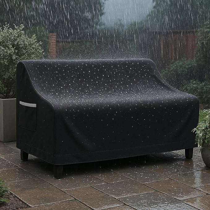 Waterproof Patio Loveseat Cover, 78.7W x 38.2D x 35H inches Heavy Duty 600D - Image 3