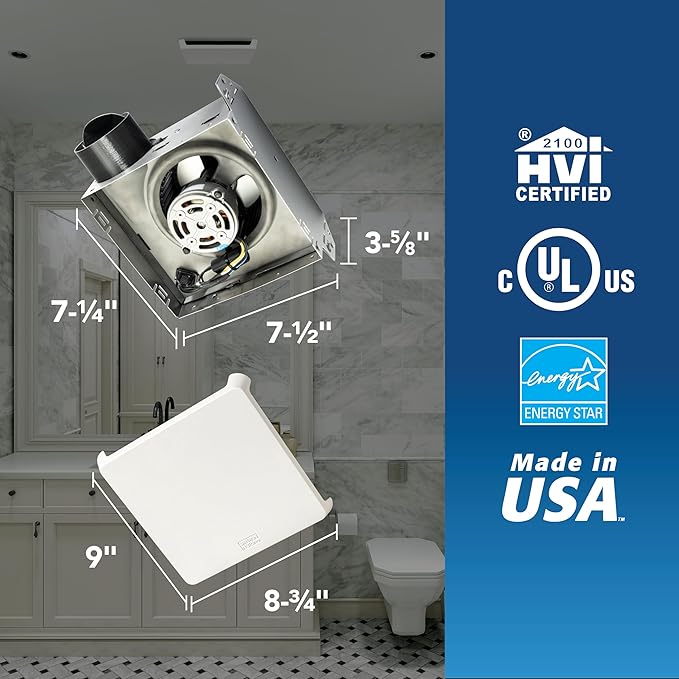 Broan-Nutone® 688E Bathroom Exhaust Fan, 50 CFM Energy Star Exhaust Fan - Image 6