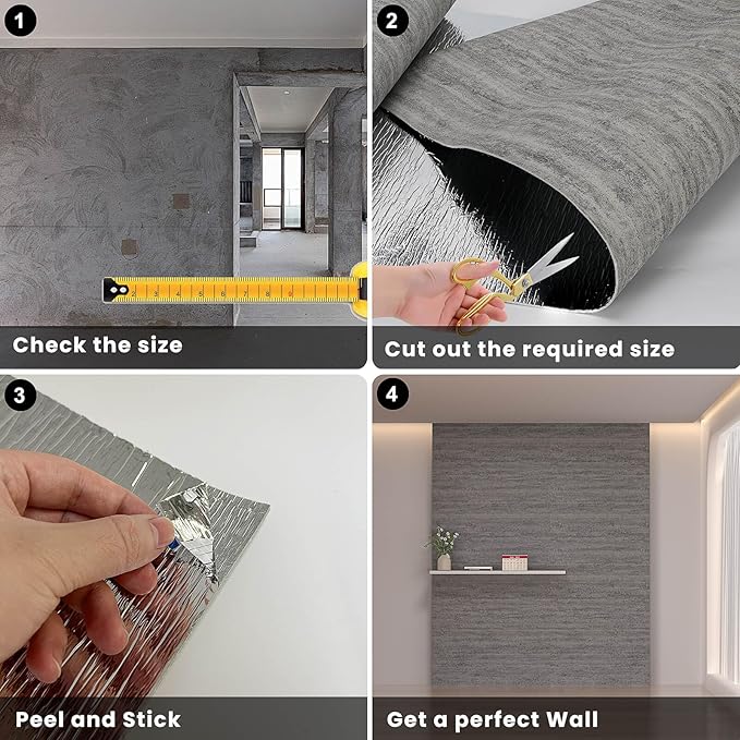 3D Wall Panels Peel and Stick – 23.82"x110" PVC Faux Texture, Self Adhesive - Image 4