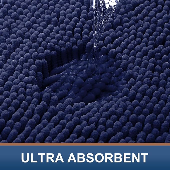 Smiry Luxury Chenille Bathroom Rugs 48x32, Extra Soft and Absorbent Shaggy Bath - Image 5