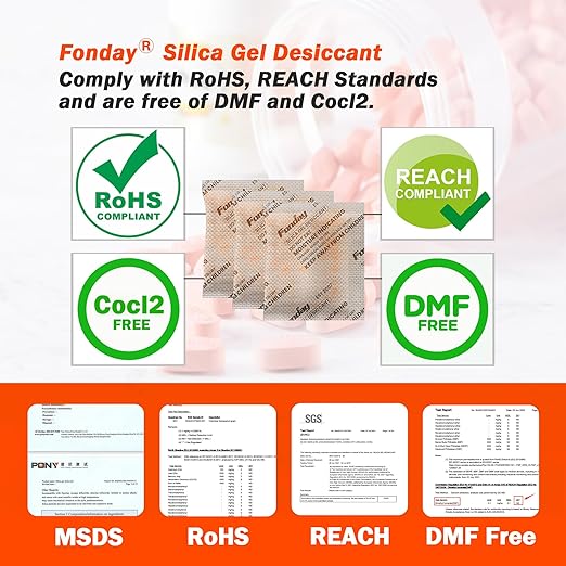 5g x 60 packs Fonday Rechargeable Silica Gel Desiccant Packets Food Grade Fast - Image 2