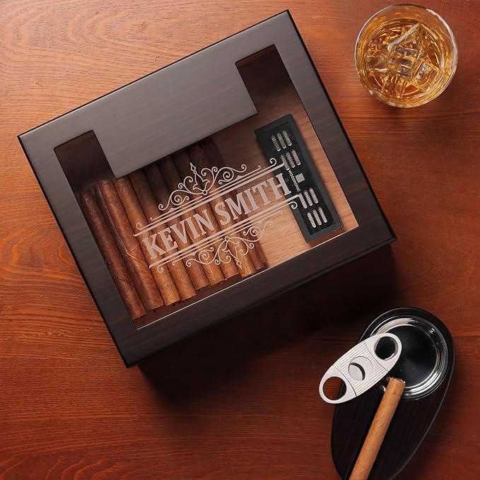 Woodronic Monogrammed Cigar Humidor - Image 2