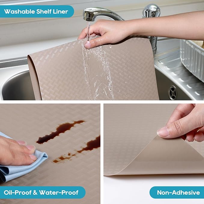 Shelf Liners for Kitchen Cabinets Refrigerator Liners Waterproof & Oil-Proof - Image 4