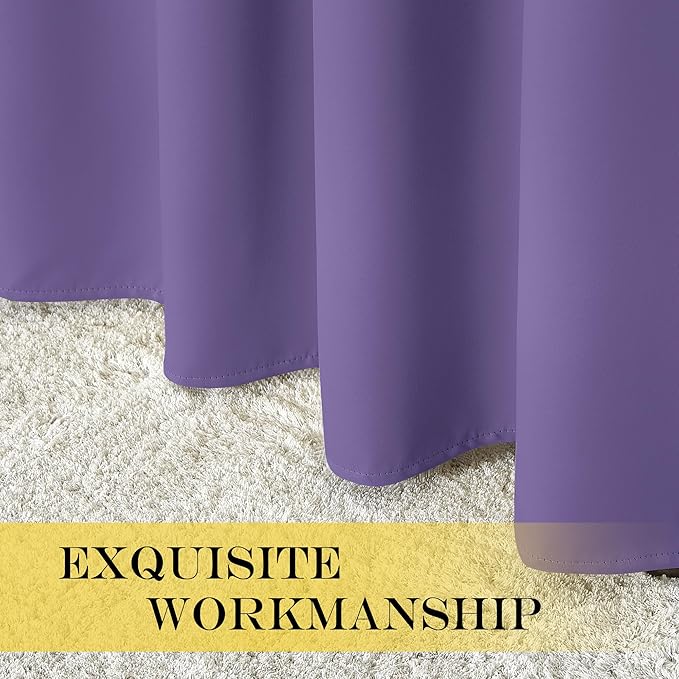 NICETOWN Lilac Purple Blackout Curtains - Image 4