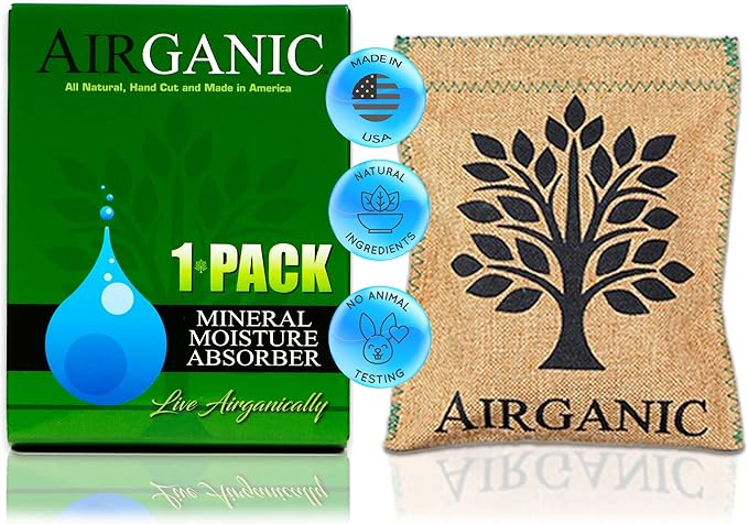 Natural Moisture Absorber Dehumidifier Bags – Plant & Mineral Desiccant Pouches by Airganic
