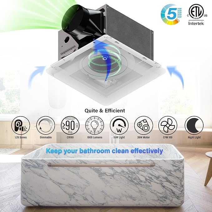 100CFM Bathroom Exhaust Fan - Image 2