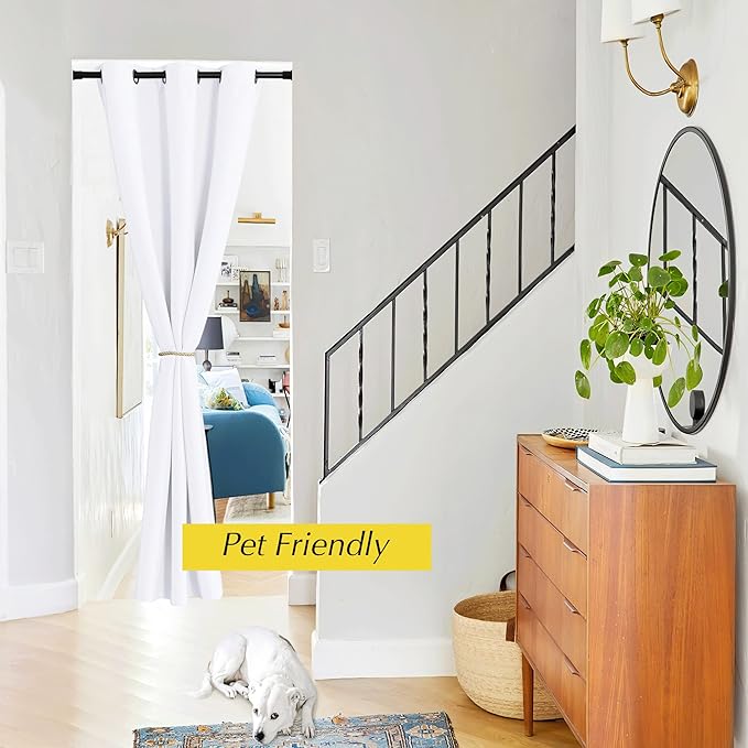 NICETOWN Closet Door Curtain for Privacy, Window Treatment Room Divide - Image 4