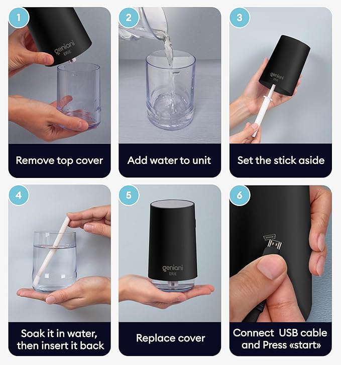 GENIANI Portable Small Cool Mist Humidifier – USB Powered, Compact Desktop - Image 6