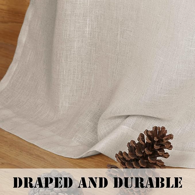 H.VERSAILTEX Natural Effect Extra Long Curtains 108 Inches Made of Linen Mixed - Image 6
