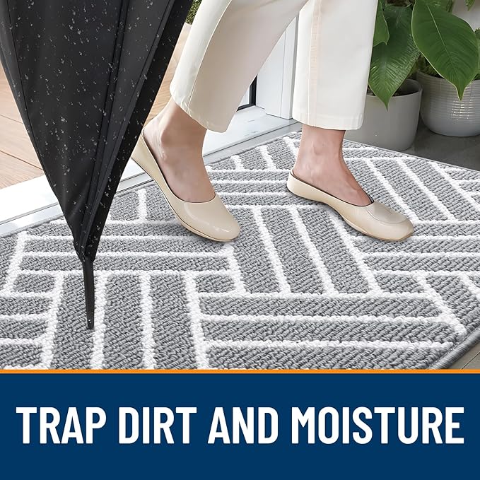 OLANLY Indoor Door Mat, 32x20 Inch, Dirt Resistant and Absorbent, Non-Slip - Image 2