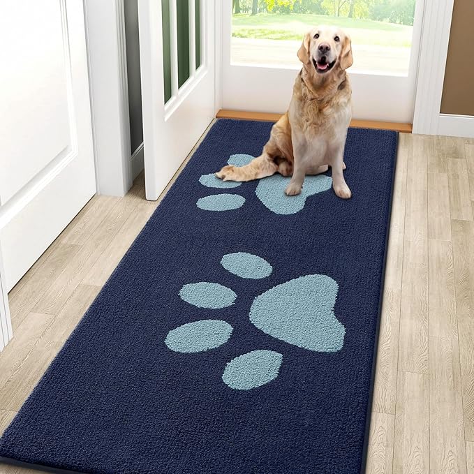 Smiry Dog Door Mat for Muddy Paws, Absorbs Moisture and Dirt, Low-Profile by Smiry