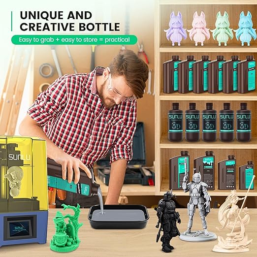 SUNLU 3D Printer Resin 4kg, Fast Curing Standard 3D Resin - Image 4
