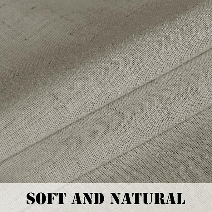 H.VERSAILTEX Linen Curtains Elegant Natural Linen Blended Curtains Energy Light - Image 5