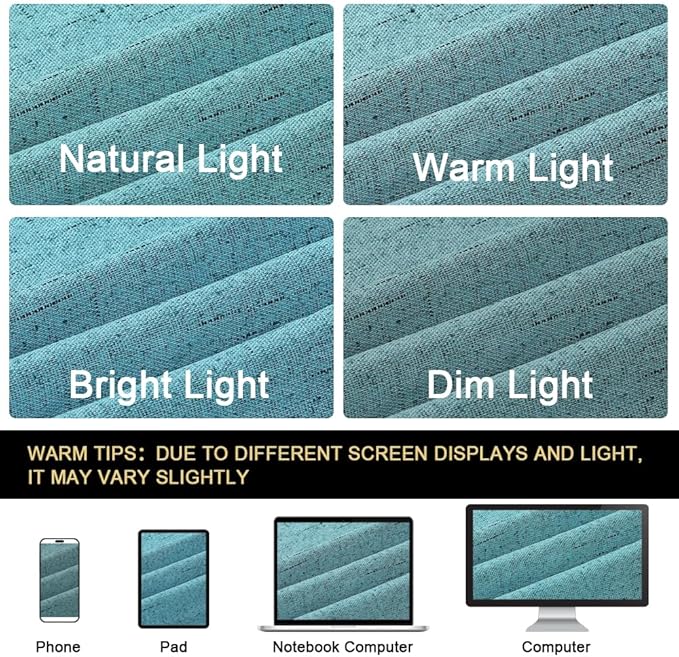 PrinceDeco Primitive Textured Linen 100% Blackout Curtains - Image 8