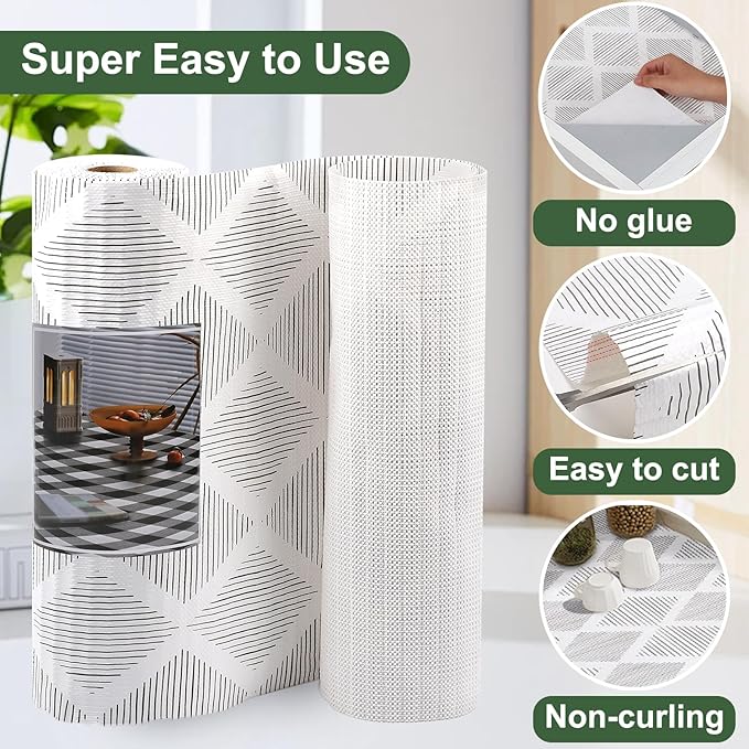 Drawer and Shelf Liner for Kitchen, Non-Slip Non-Adhesive Cabinet Liners for - Image 8