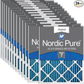 Nordic Pure 14x25x1 Pleated MERV 7 Air Filters 24 Pack by NordicPure