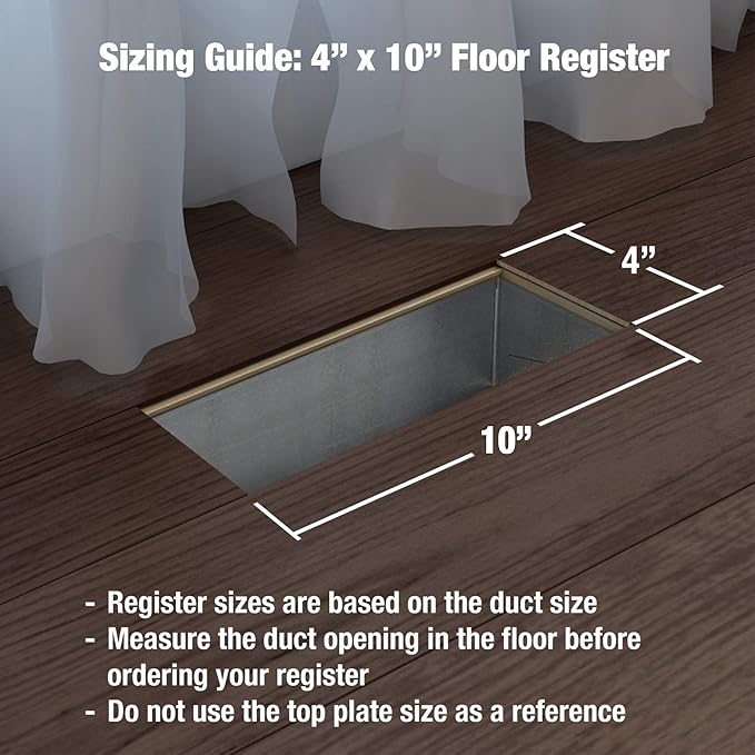 Imperial RG1445 Louvered Plastic Floor Register, 4x10 Inch, 5 Pack - Image 6