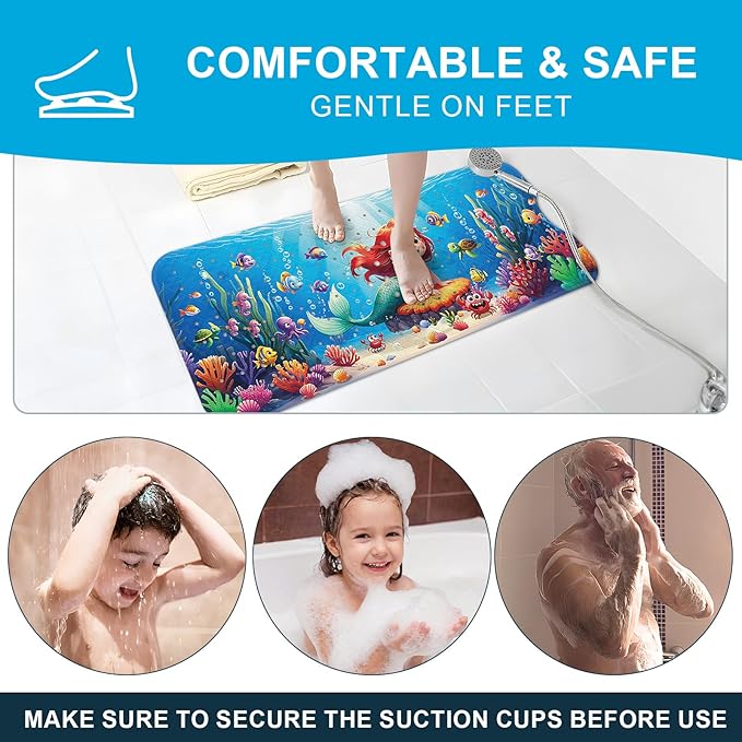 XIYUNTE Baby Bath Mat for Tub Non Slip Kids Bath Mat - Image 6