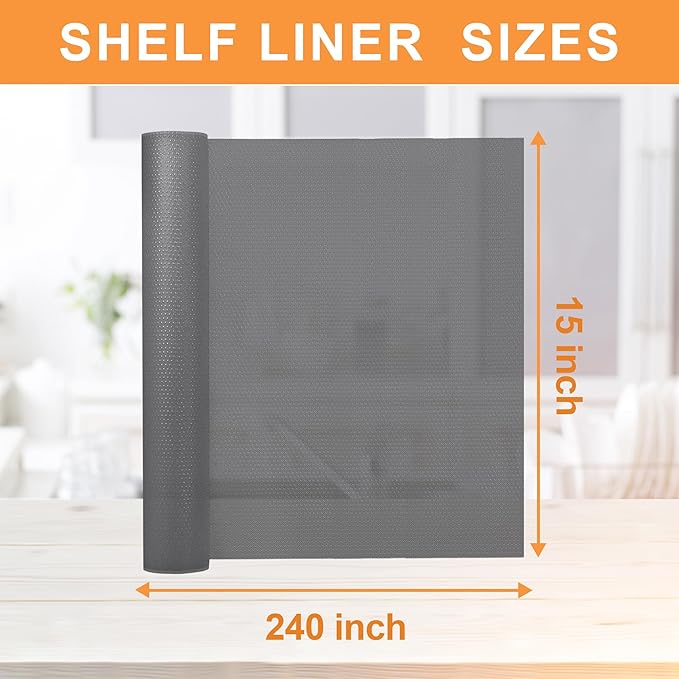 FLPMIX Kitchen Cabinet Drawer Liner: Clear Non-Adhesive Pantry Shelf Liner - Image 9