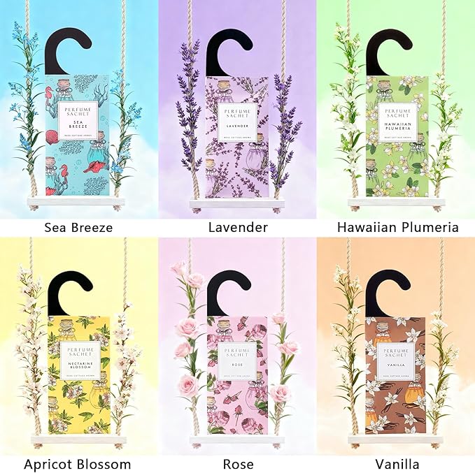 ROSE COTTAGE Large 12 Packs Eucalyptus Hanging Closet Deodorizer Air Freshener - Image 4