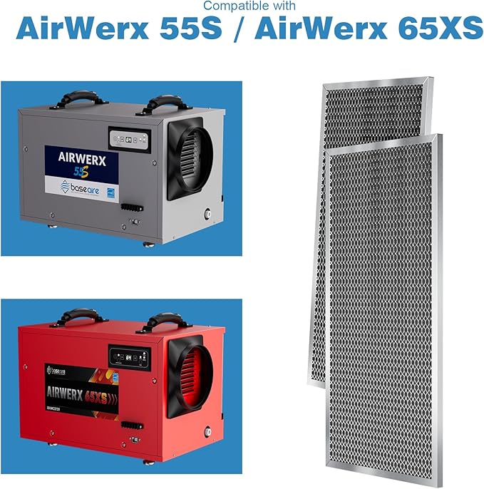 Baseaire MERV-1 4Pack for Crawlspace Dehumidifiers AirWerx 55S AirWerx 65XS - Image 6