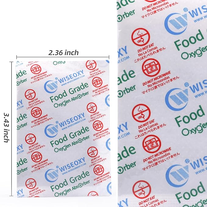 500CC Oxygen Absorbers for Food Storage, 50 Packs, Large Size Long Lasting O2 - Image 2
