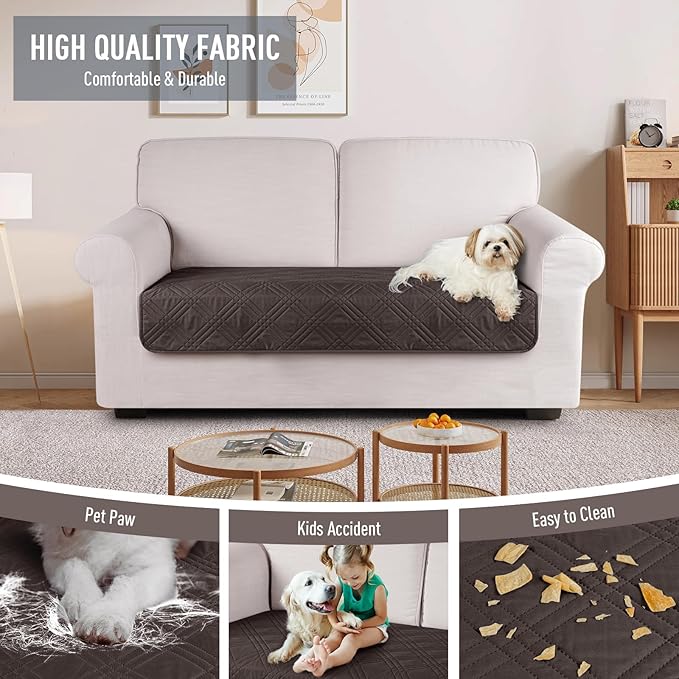 TAOCOCO 100% Waterproof Couch Cushion Cover Reversible Sofa Seat Cover - Image 4
