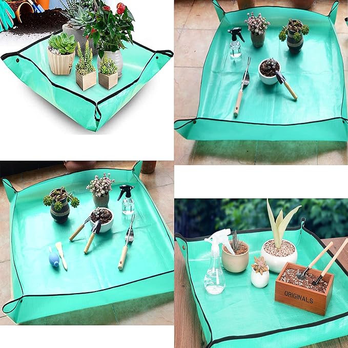 BIUWING 2PCS 39.4" x 39.4" Plant Repotting Mat Waterproof Transplanting Mat - Image 5