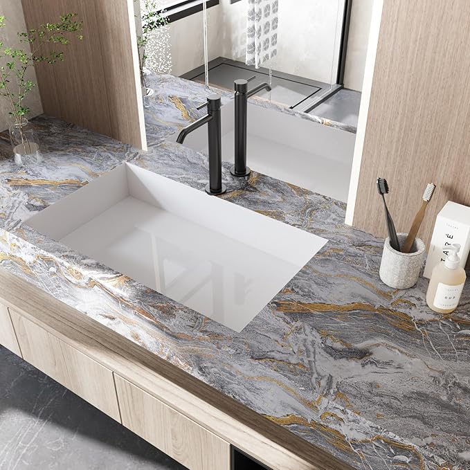 CRE8TIVE 24"x118" Gold Grey Marble Contact Paper Peel and Stick Countertops - Image 6