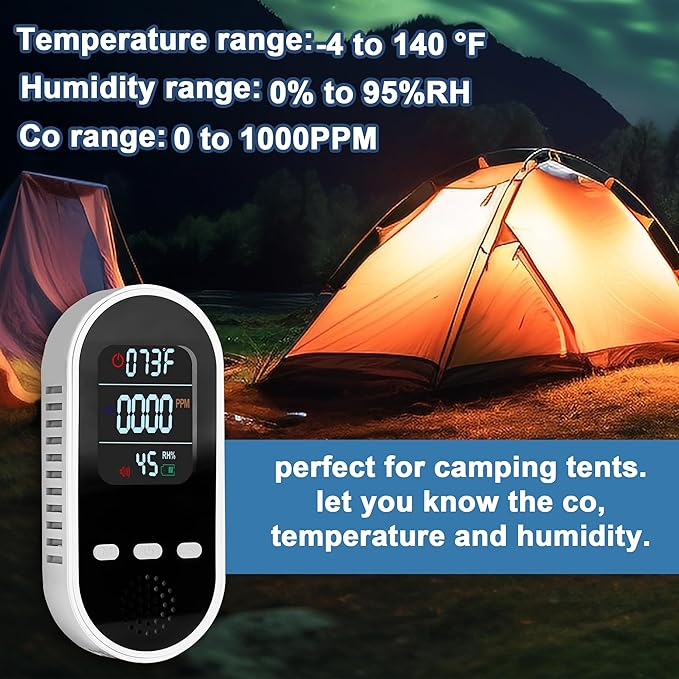 Portable Carbon Monoxide Detector Mini air Quality Monitor - Image 3