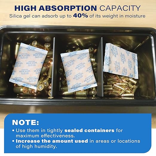 LotFancy Silica Gel Packets, 100 Gram 7 Packs Rechargeable Desiccant - Image 5