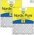 Nordic Pure 16x24x1 Pleated MERV 10 Air Filters 2 Pack by NordicPure
