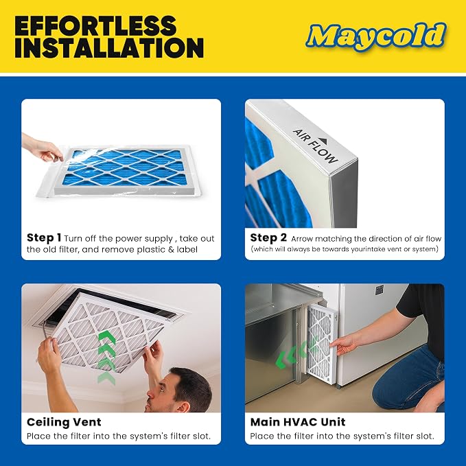 Maycold 14x20x1 MERV 11 Furnace Air Filter, High-Performance HVAC AC Filters - Image 7