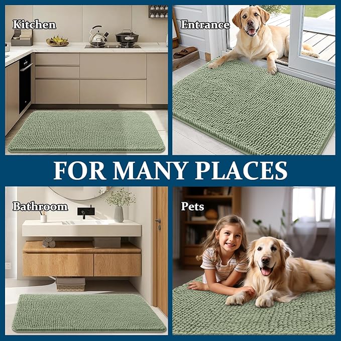 OLANLY Dog Door Mat for Muddy Paws 70x35, Absorbs Moisture and Dirt, Absorbent - Image 8