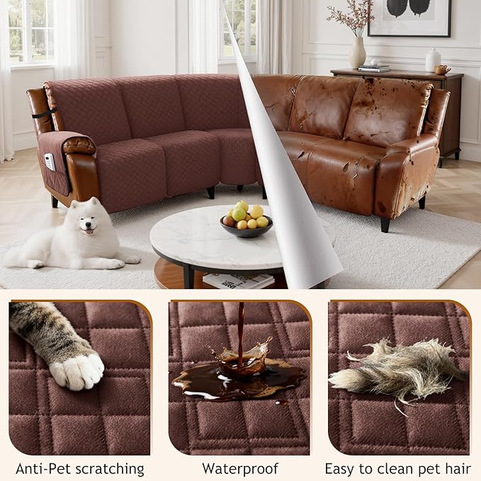 Arfntevss Waterproof Recliner Sectional Couch Covers - Image 6