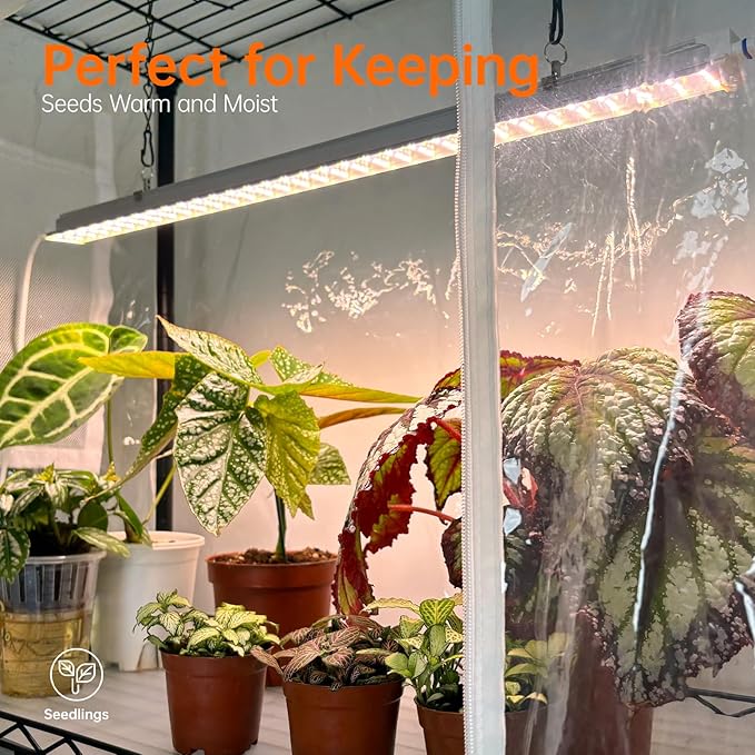 Bstrip Indoor Greenhouse with Grow Light, DIY Plant Shelf with Cover, 6 Tier - Image 3
