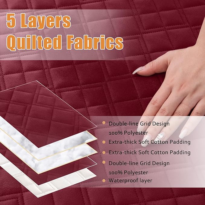 Arfntevss Waterproof Sectional Couch Covers L Shape Washable Velvet Sofa Cover - Image 3