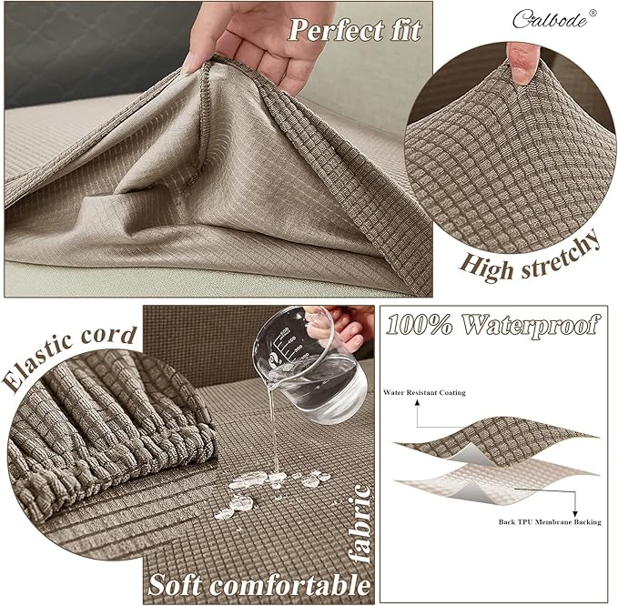 8Pcs Outdoor Stretch Cushion Covers, Waterproof Outdoor Chair Cushion Covers - Image 3