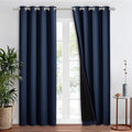 NICETOWN 100% Blackout Curtain Set, Thermal Insulated & Energy Efficiency by NICETOWN
