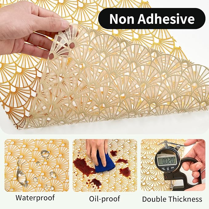 3D Drawer and Shelf Liner for Kitchen Cabinet: 12 in X 20 Ft 3D Waterproof - Image 2